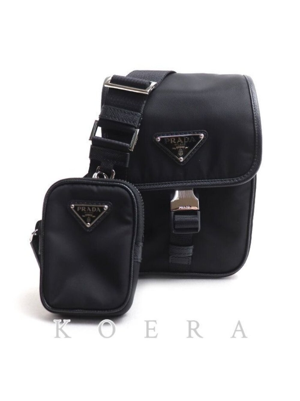 Prada Tessuto Shoulder Bag Black
